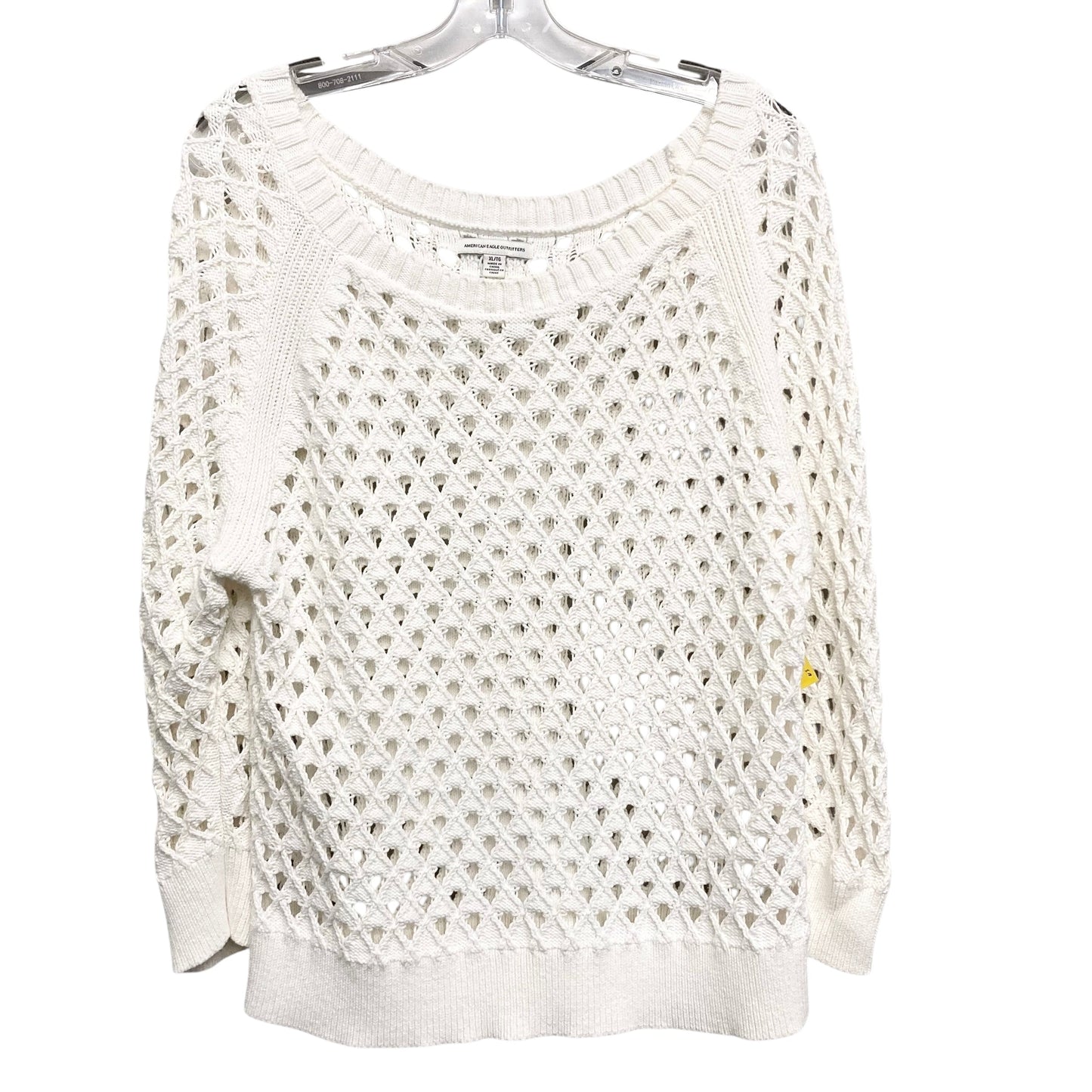 Sweater By American Eagle In White, Size:Xl