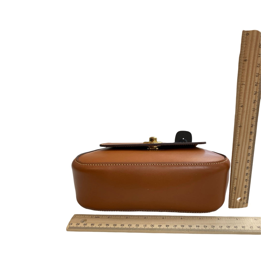 Handbag Leather By Cmb In Brown, Size:Small