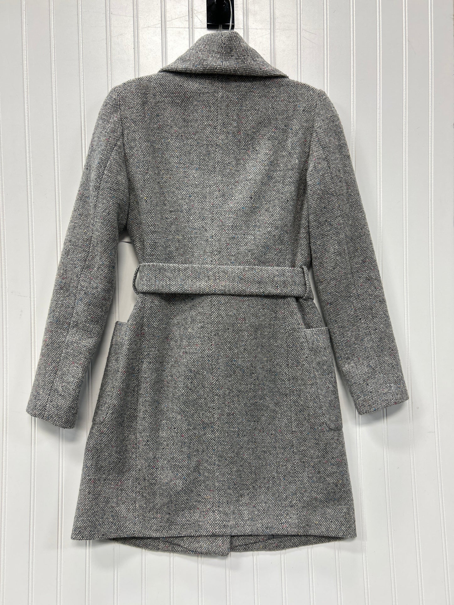 Coat Peacoat By Express In Grey, Size:Xxs