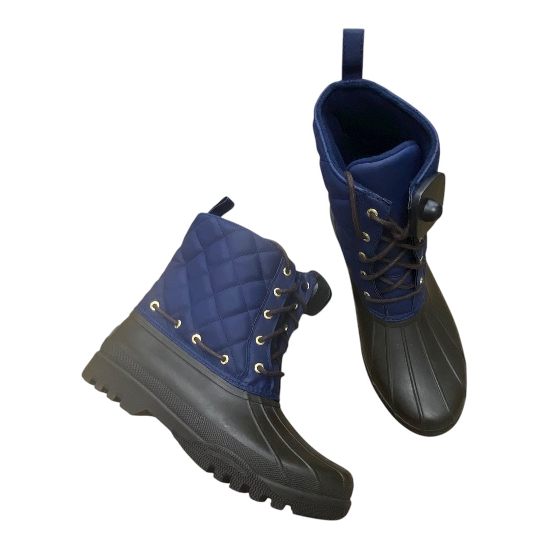 Boots Ankle Flats By Sperry In Blue & Brown, Size:10