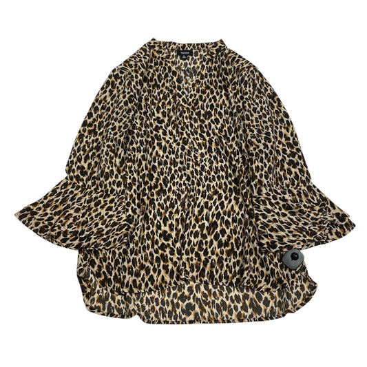 Top 3/4 Sleeve By Tacera In Animal Print, Size:Xl