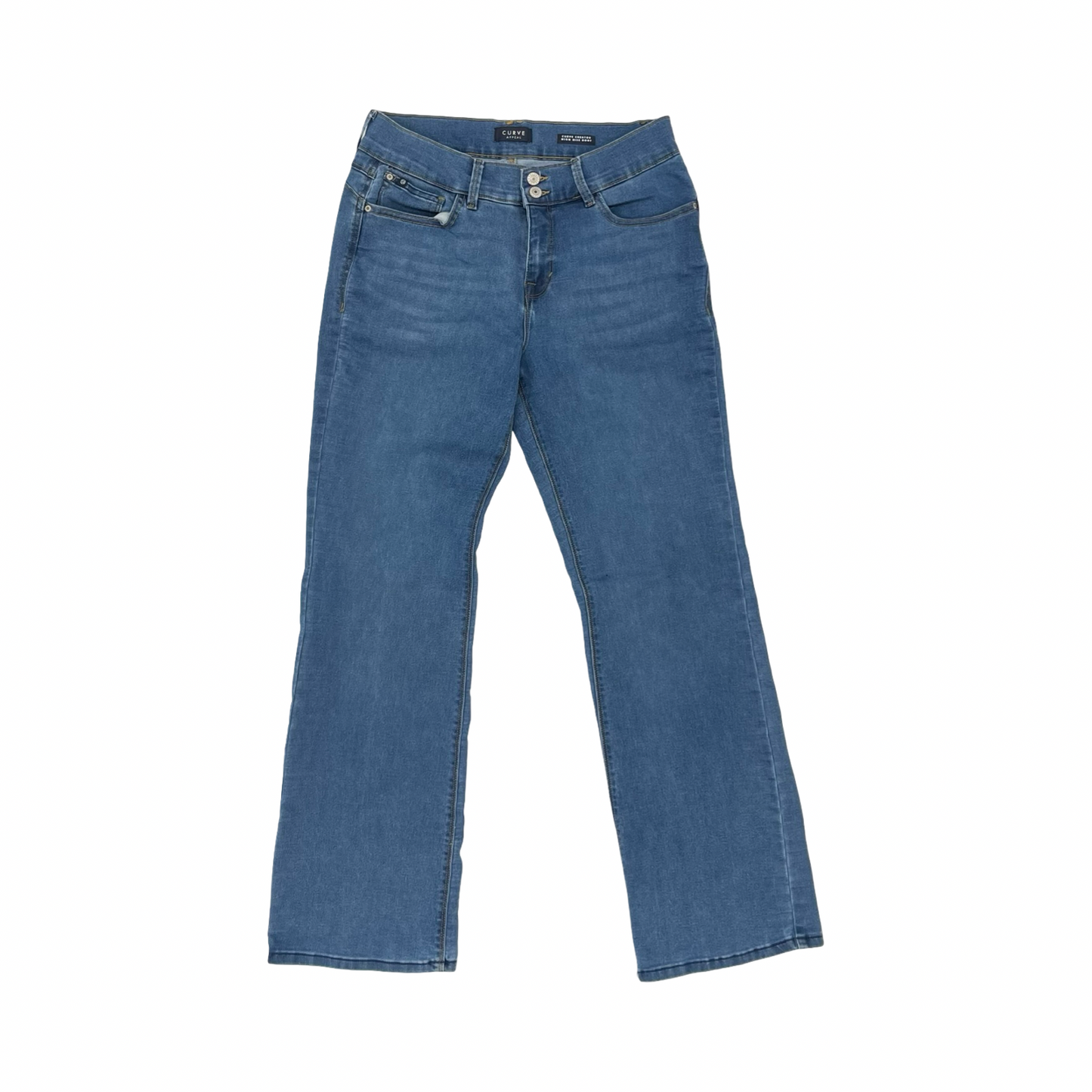 Jeans Boot Cut By Curve Appeal In Blue Denim, Size:12