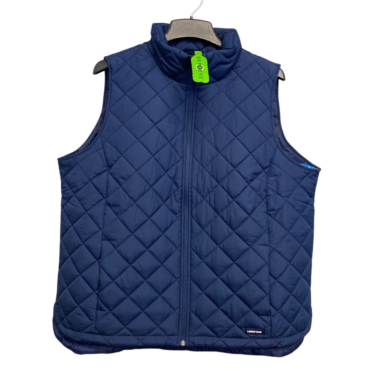 Vest Puffer & Quilted By Lands End In Navy, Size:1X