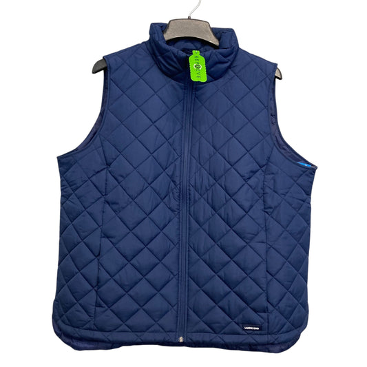Vest Puffer & Quilted By Lands End In Navy, Size:1X