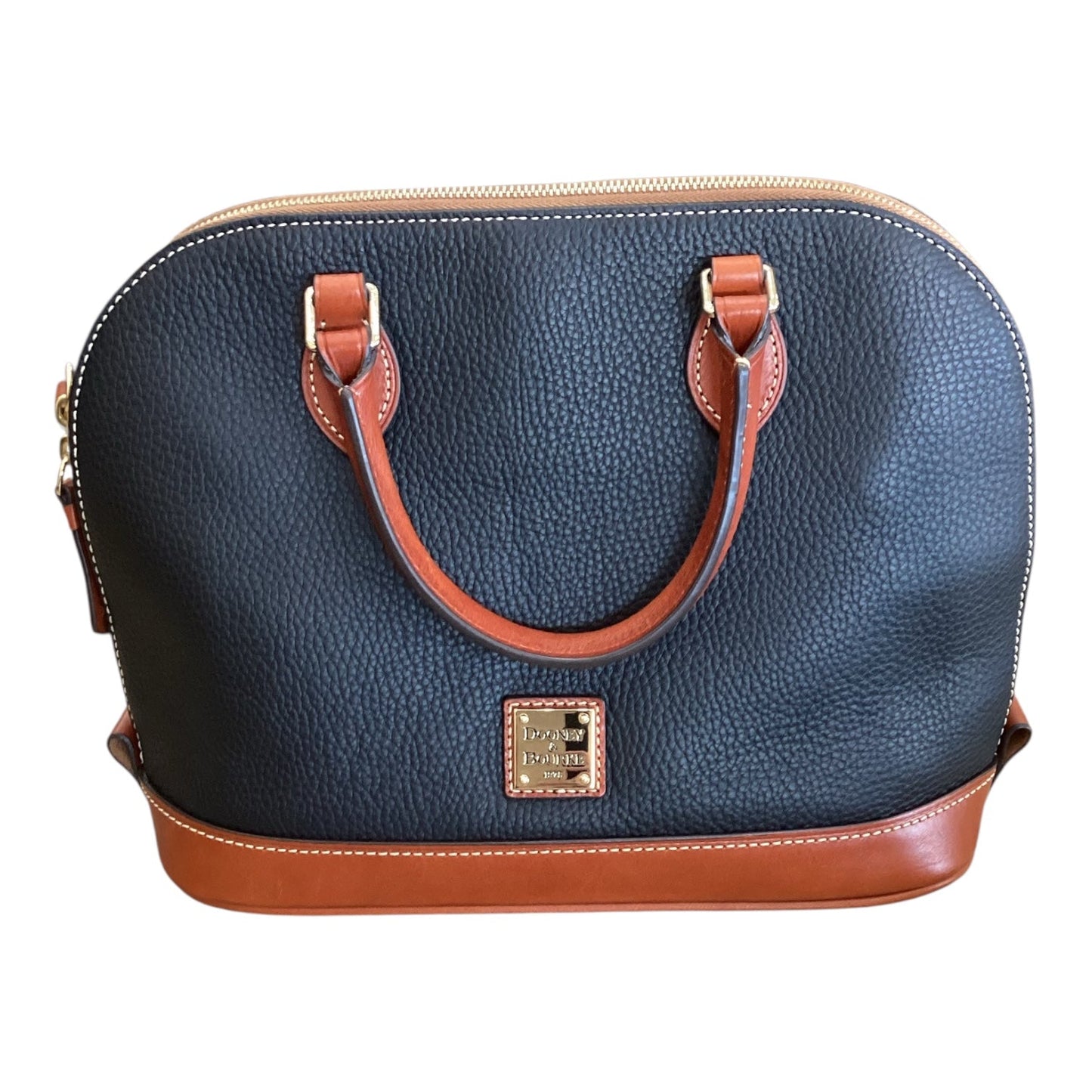 Handbag Designer By Dooney And Bourke In Black & Brown, Size:Medium