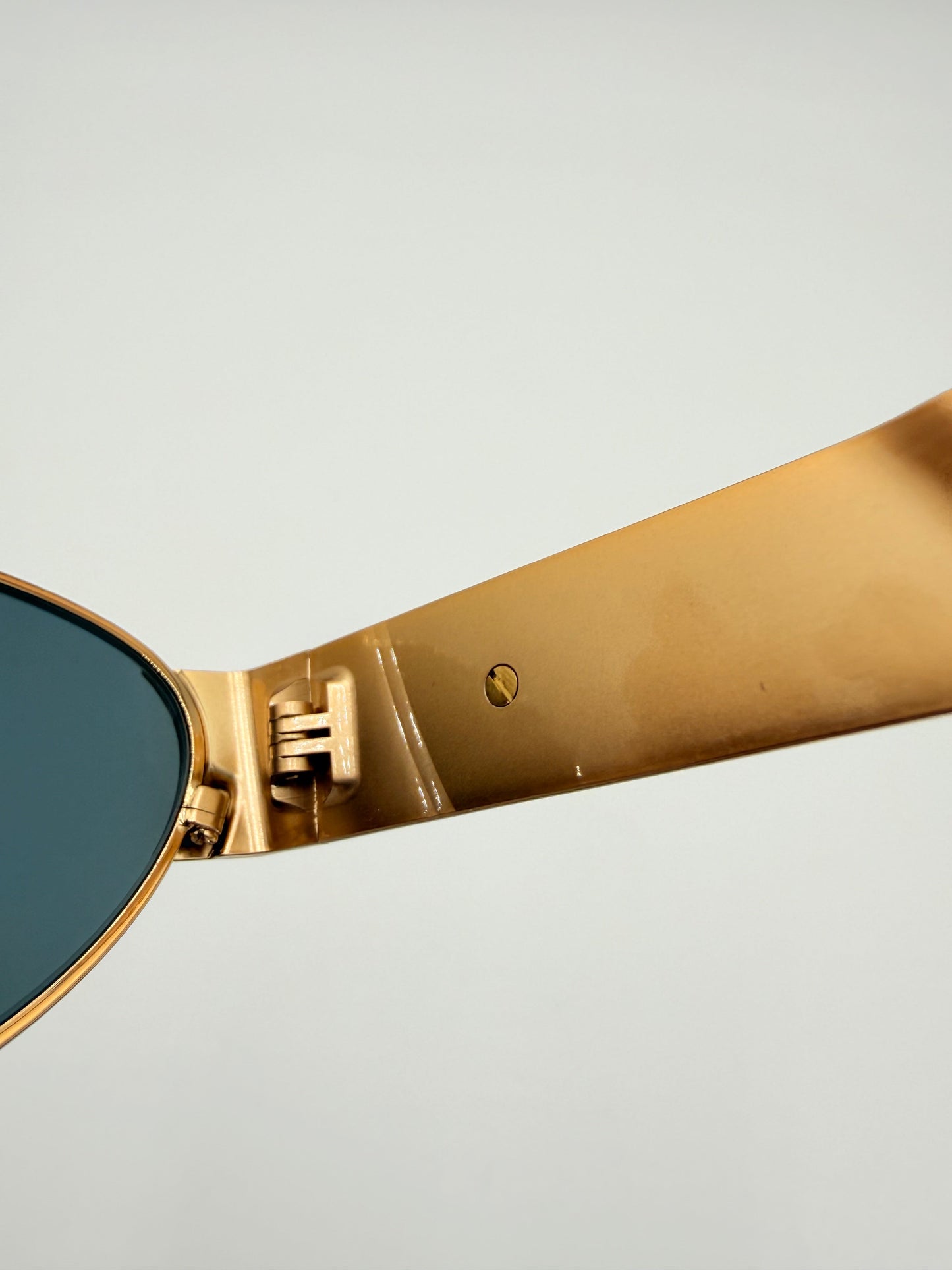 Sunglasses Luxury Designer By Versace In Black & Gold, Size: