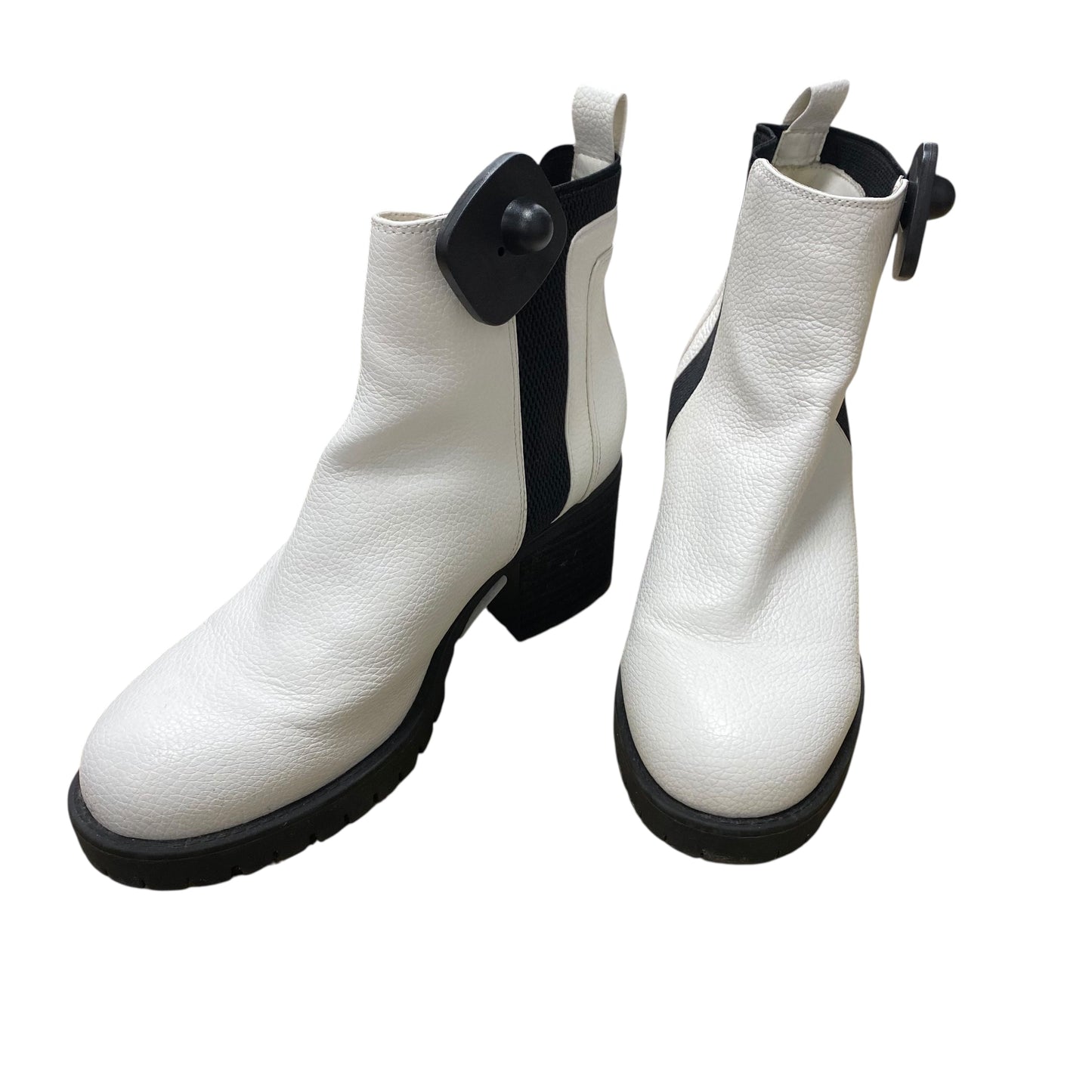 Boots Ankle Heels By Mia In White, Size:8