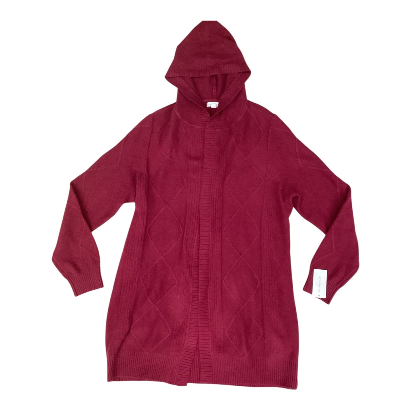 Sweater Cardigan By Charter Club In Pink, Size:Xl