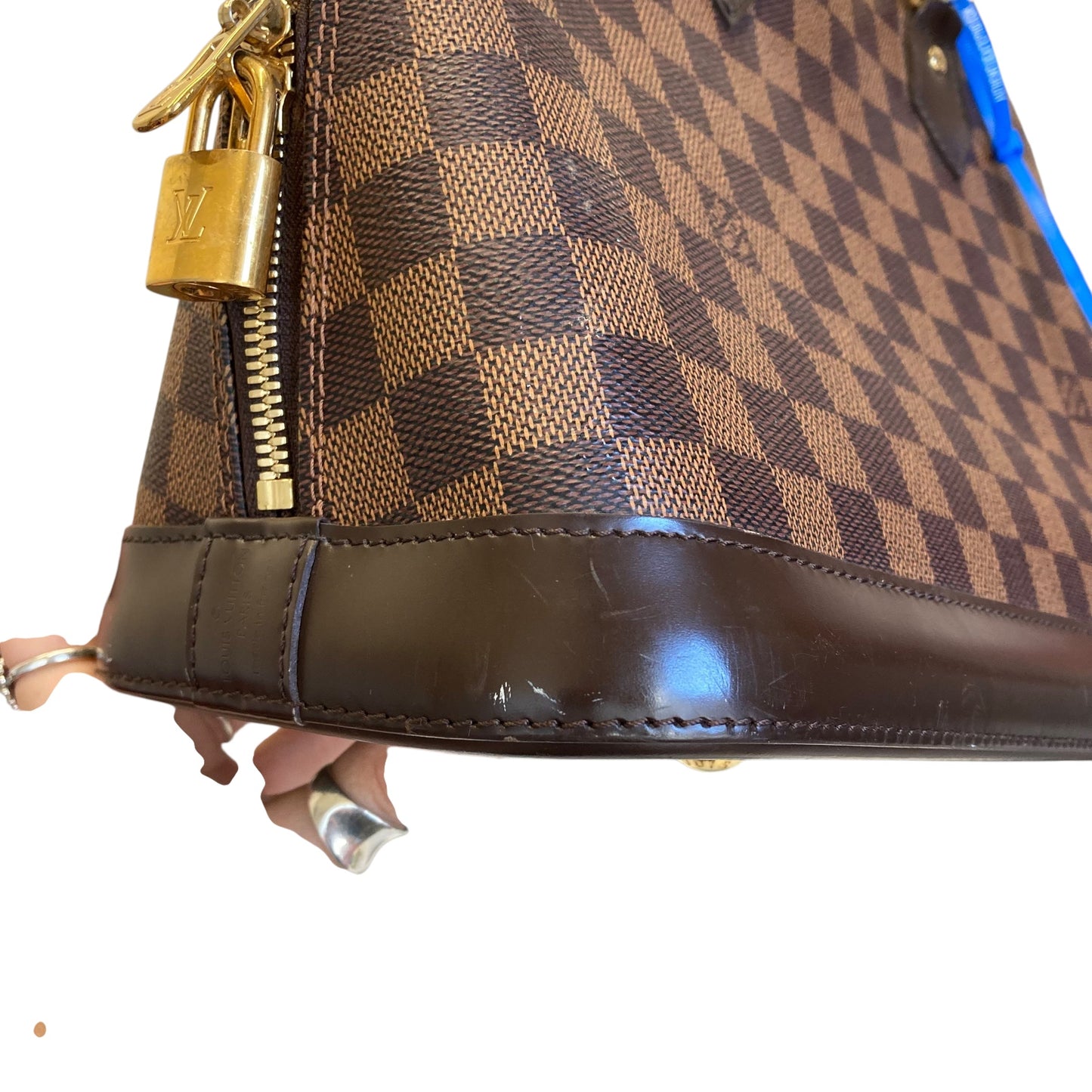 Handbag Luxury Designer By Louis Vuitton In Brown, Size:Medium