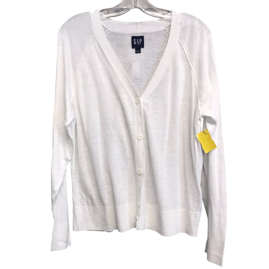 Sweater Cardigan By Gap In White, Size:L