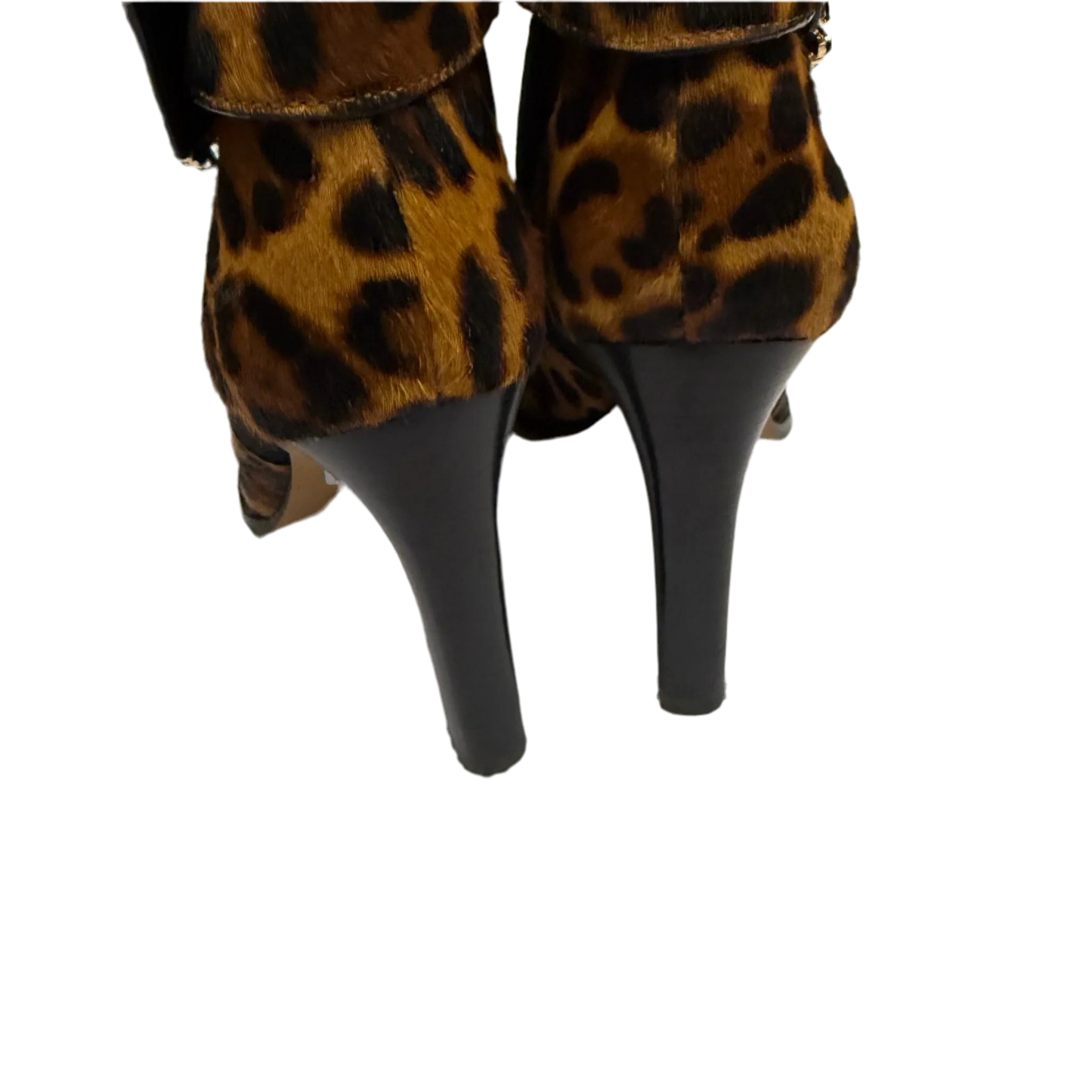Boots Ankle Heels By Cmc In Animal Print, Size: 9.5