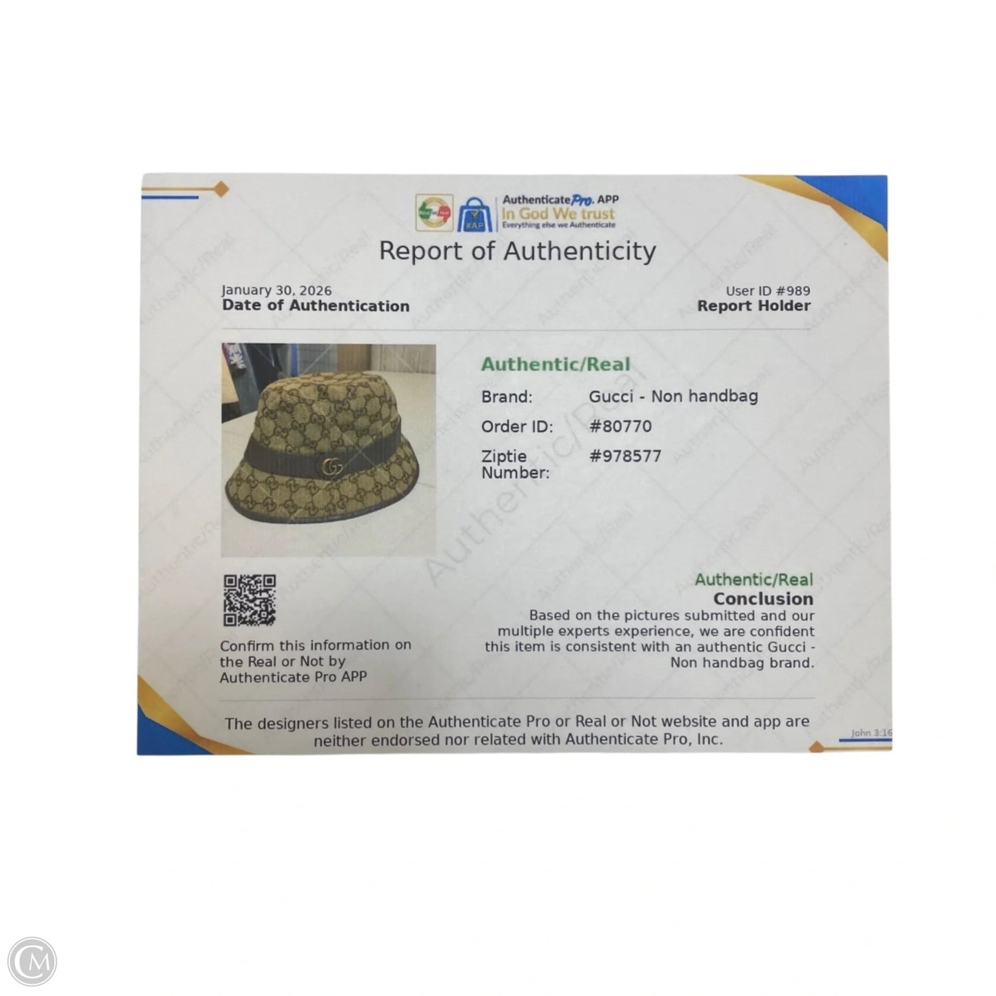 Hat Luxury Designer By Gucci