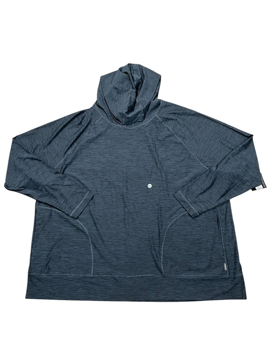 Athletic Top Ls Hoodie By Eddie Bauer In Blue, Size:2X
