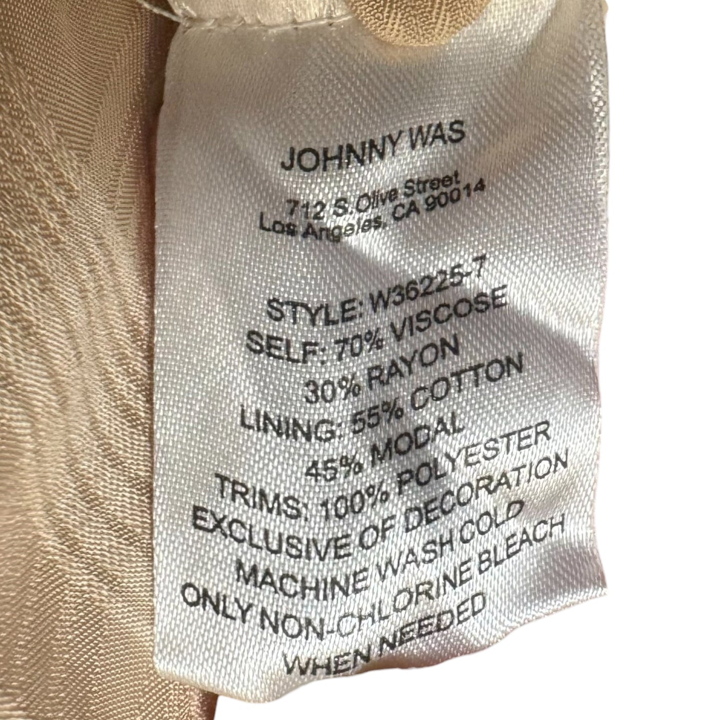 Western Piper Yoke Dress By Johnny Was In Tan, Size: XS