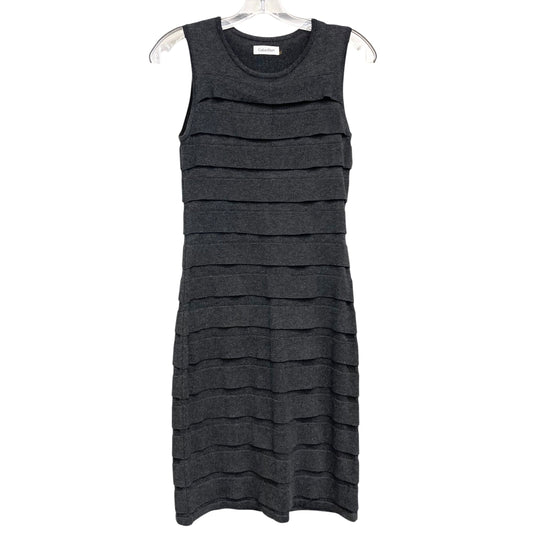 Dress Sweater By Calvin Klein In Grey, Size:S