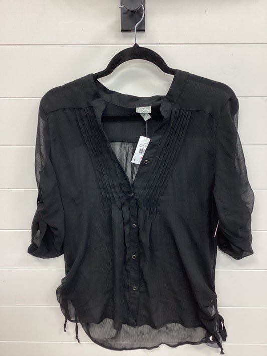 Blouse Ls By Vanity In Black, Size:L