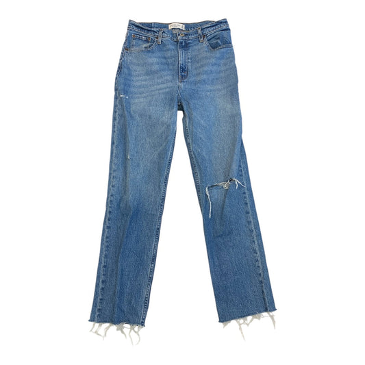 Jeans Straight By Abercrombie And Fitch In Blue Denim, Size:8