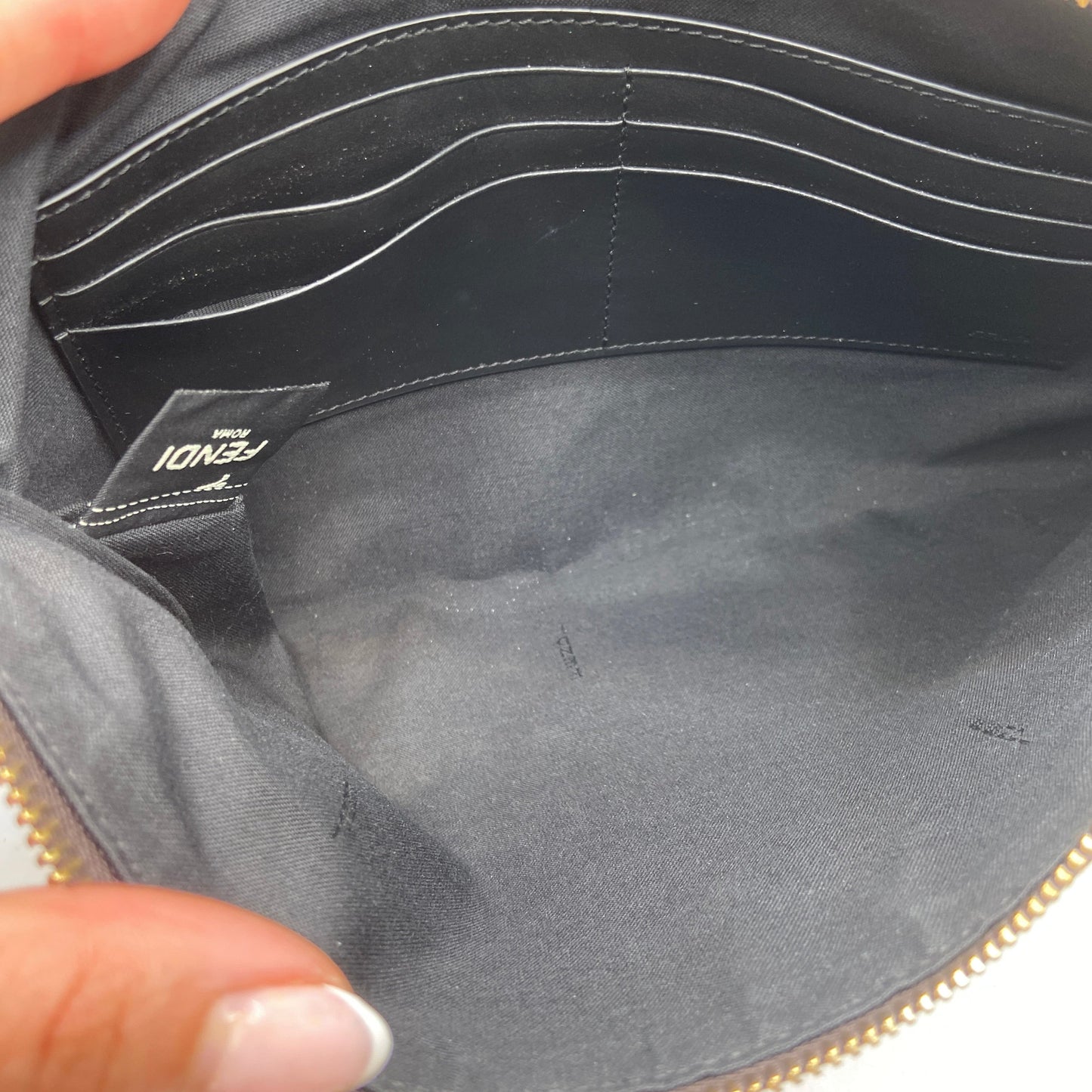Clutch Luxury Designer By Fendi, Size: Large