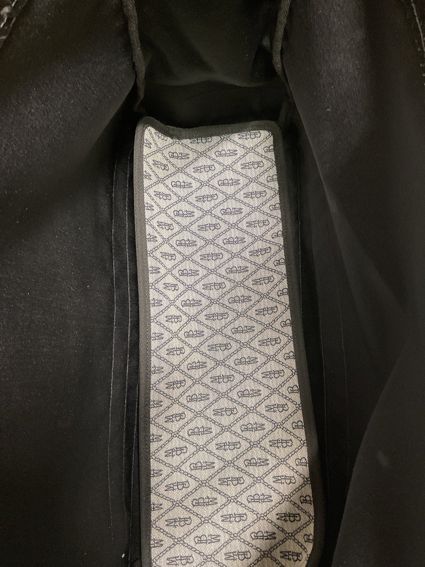 Tote Designer By Brahmin In Black & Grey, Size:Large