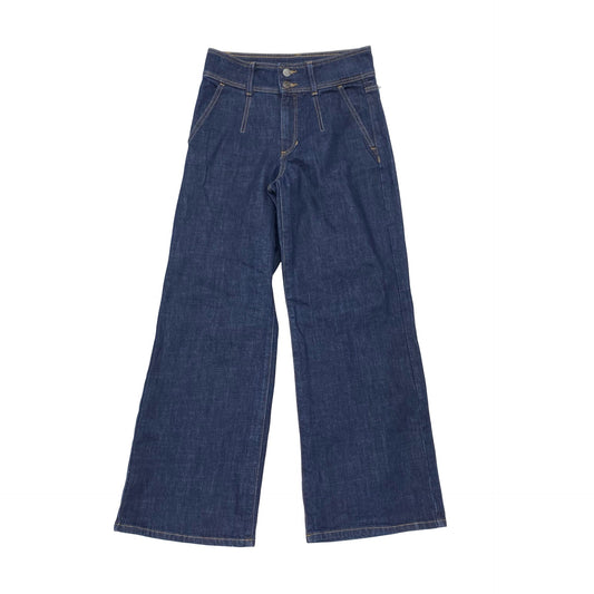 Jeans Wide Leg By Banana Republic In Blue Denim, Size:0