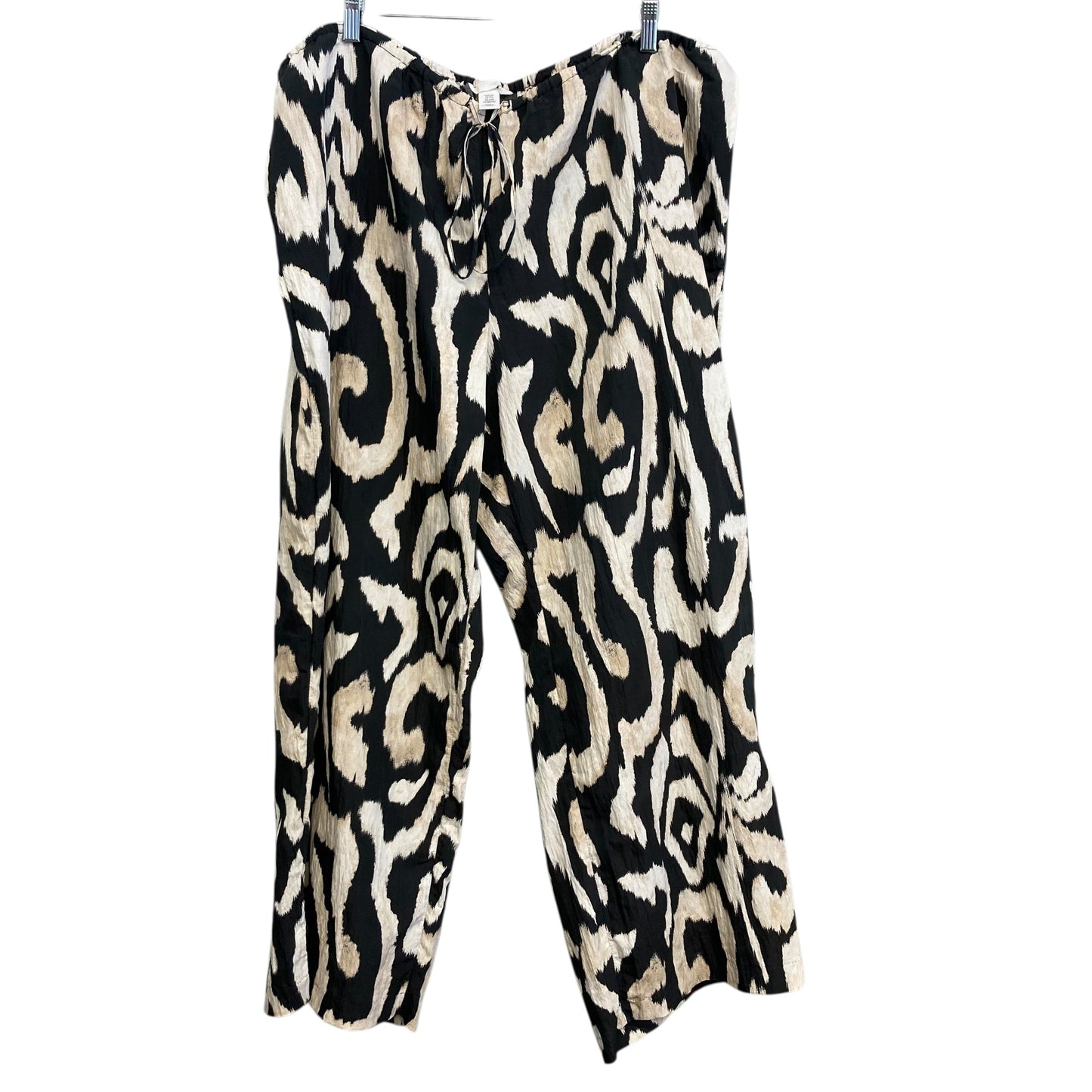 Pants Lounge By H&M In Black & Tan, Size:Xxl