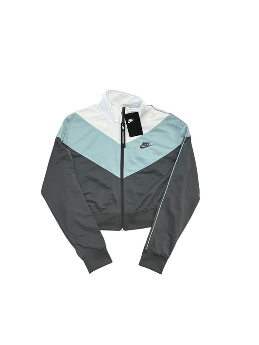 Athletic Jacket By Nike Apparel In Blue & White, Size:M