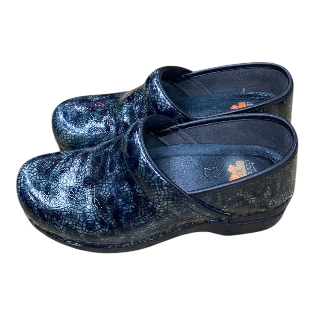 Shoes Heels Block By Dansko In Black & Green, Size:8.5