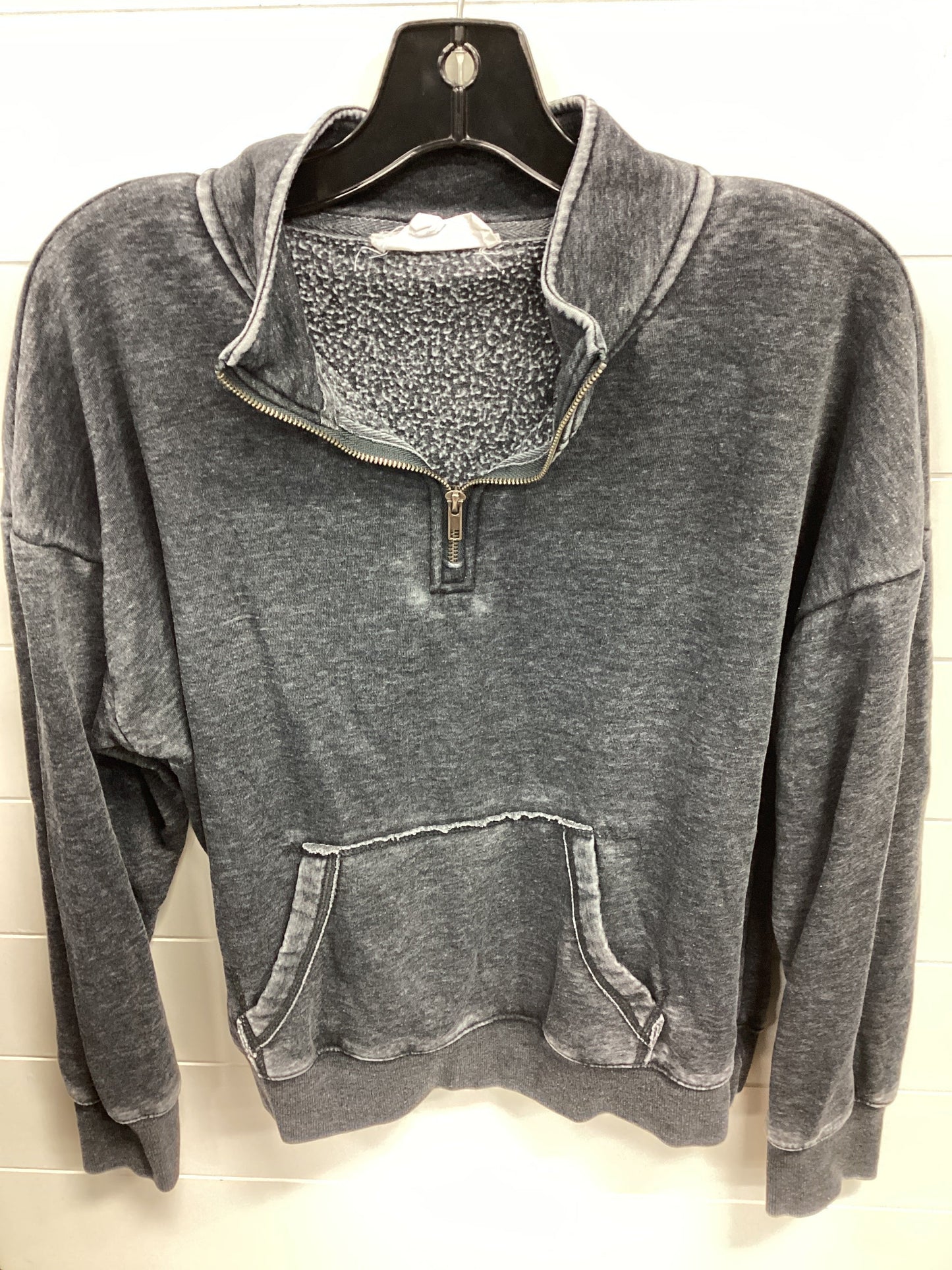 Athletic Top Ls Collar By Hippie Rose In Grey, Size:L