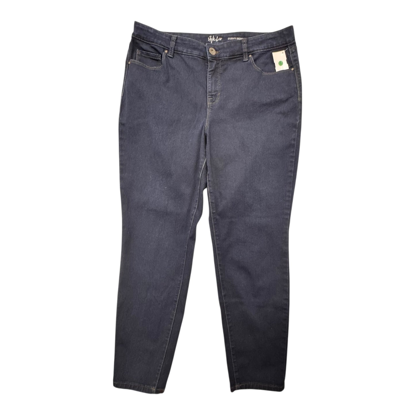 Jeans Skinny By Style And Company In Blue Denim, Size:12P