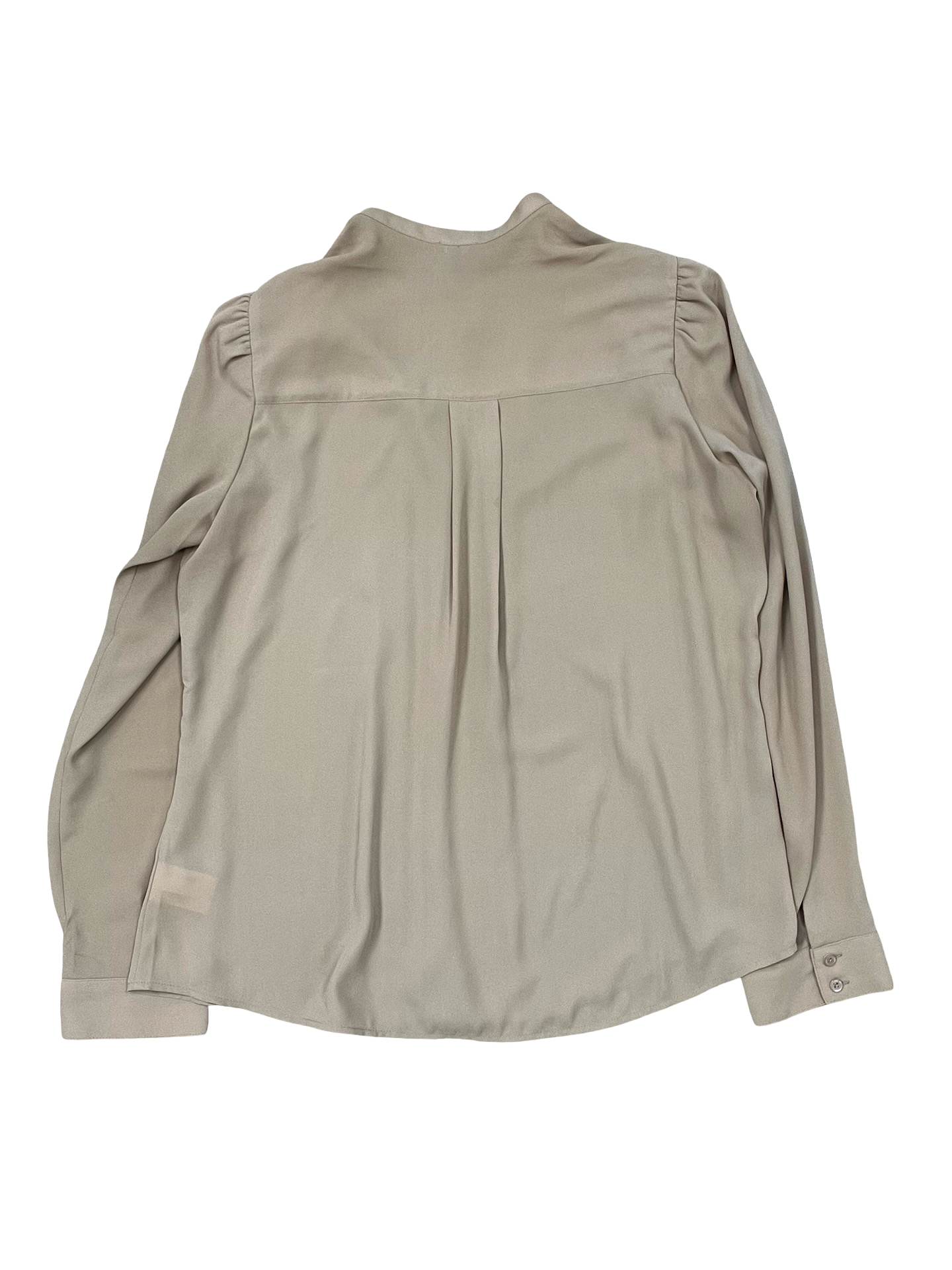 Blouse Ls By Express In Tan, Size:L