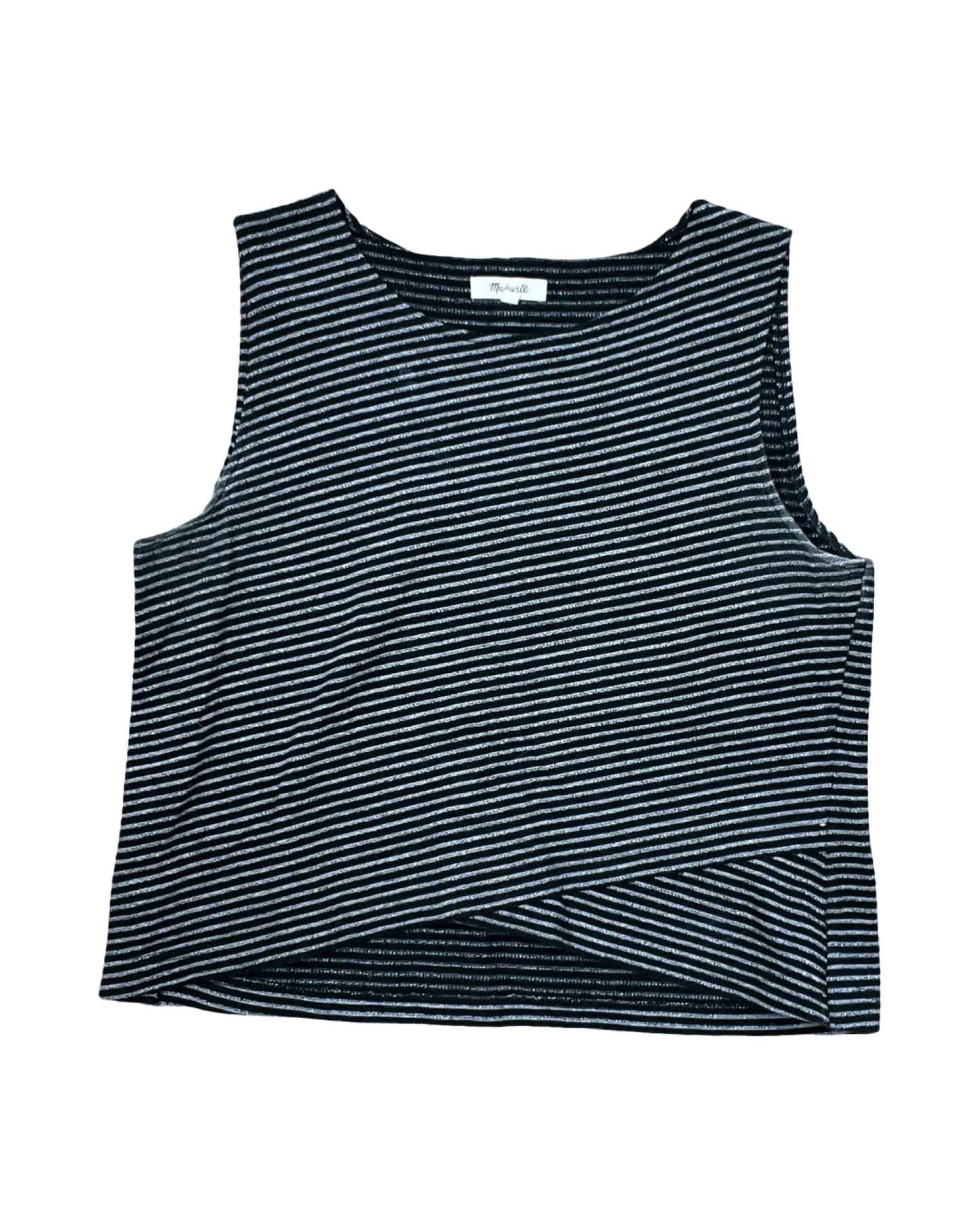 Top Sleeveless By Madewell In Black & Silver, Size:M