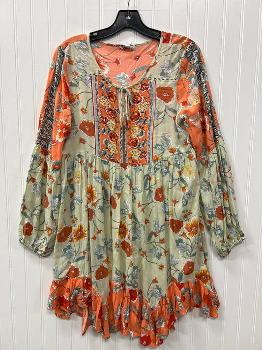 Dress Casual Midi By Patrons Of Peace In Orange, Size:M