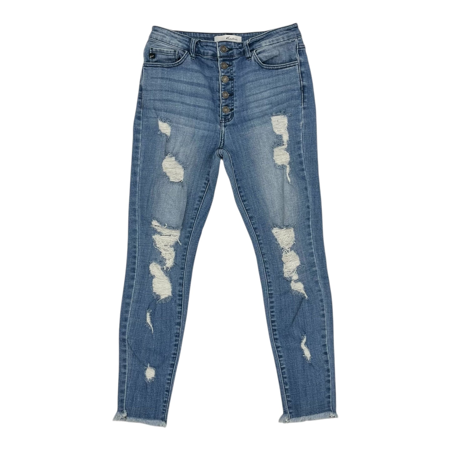 Jeans Skinny By Kancan In Blue Denim, Size:8