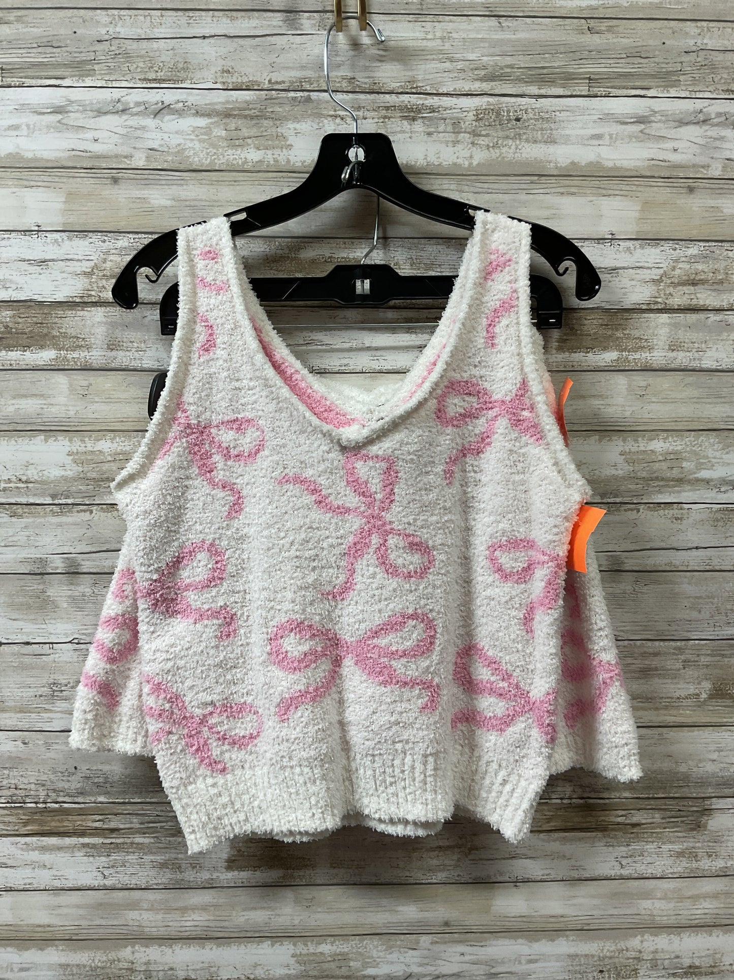 Pajamas 2Pc By Clothes Mentor In Pink & White, Size:L