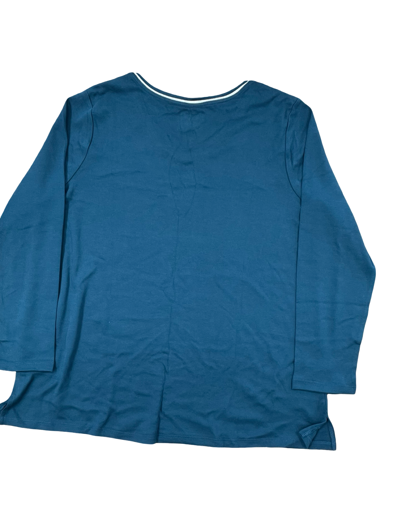 Top Ls By Denim And Company In Green, Size:2X