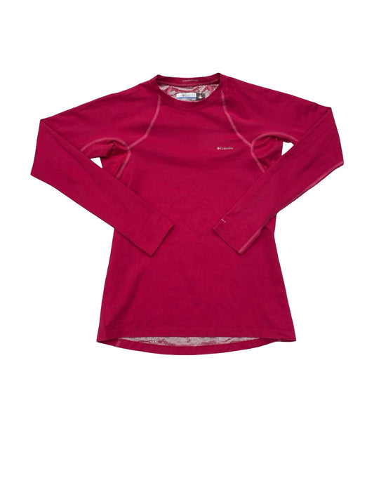 Athletic Top Ls Crewneck By Columbia In Pink, Size:M