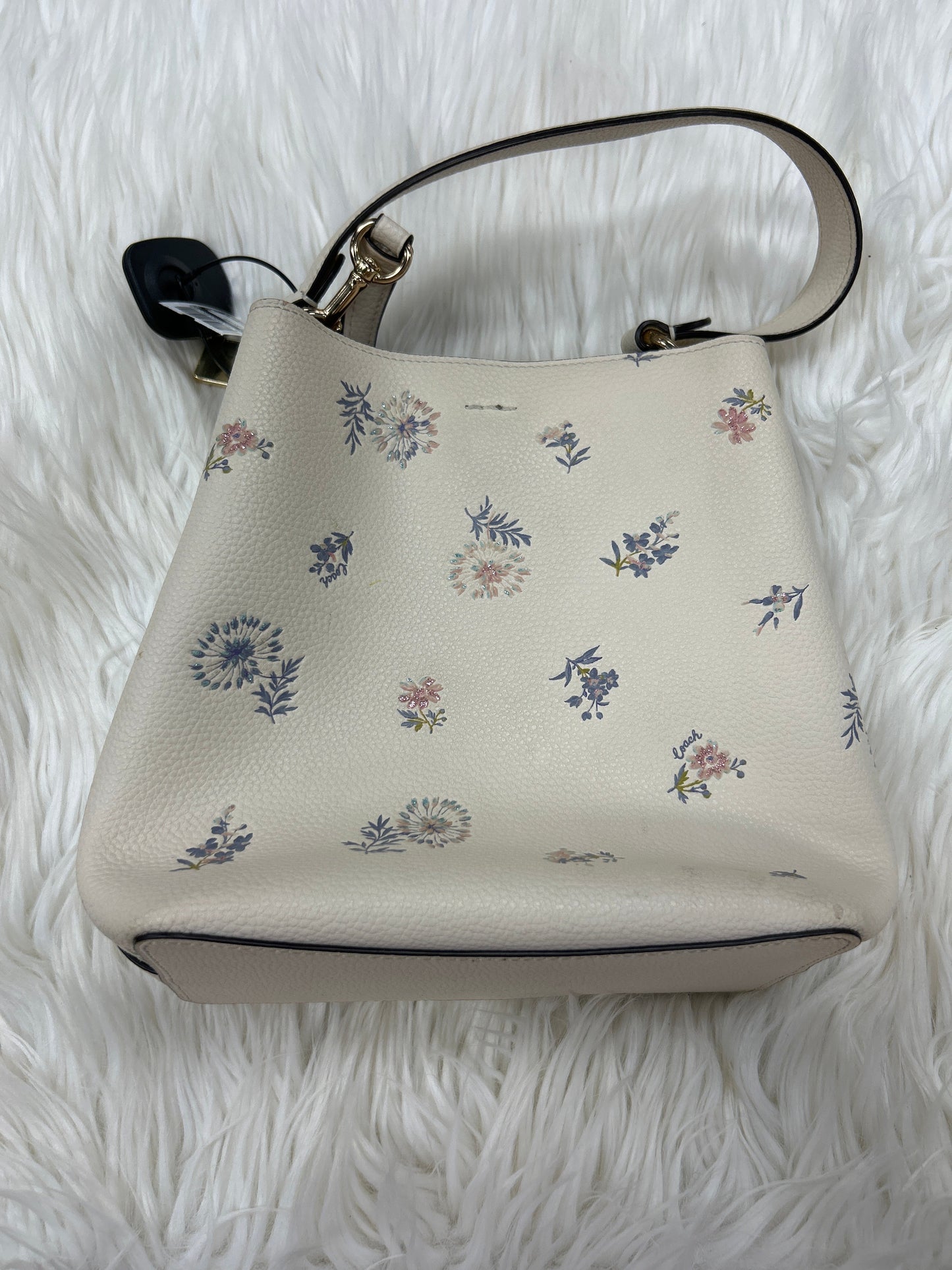 Crossbody Designer By Coach In White, Size:Small