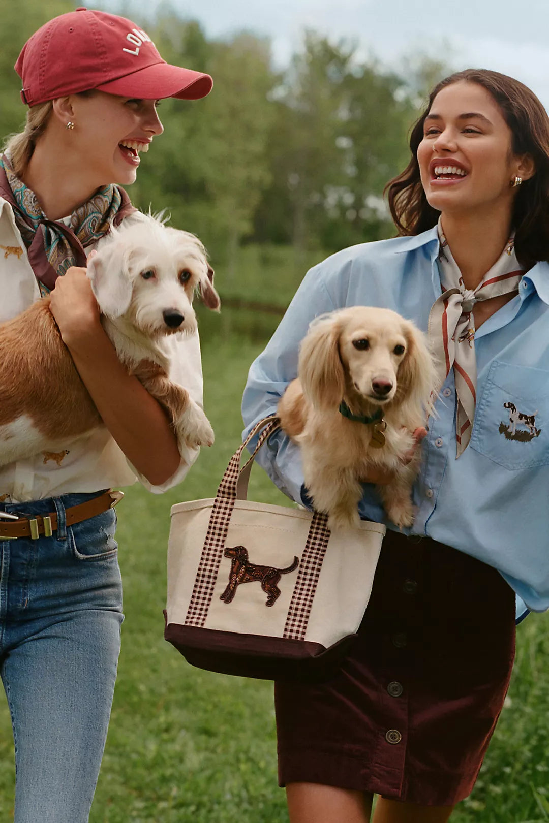Hartley Beaded canvas Quail dog Tote By Anthropologie, Size: Small