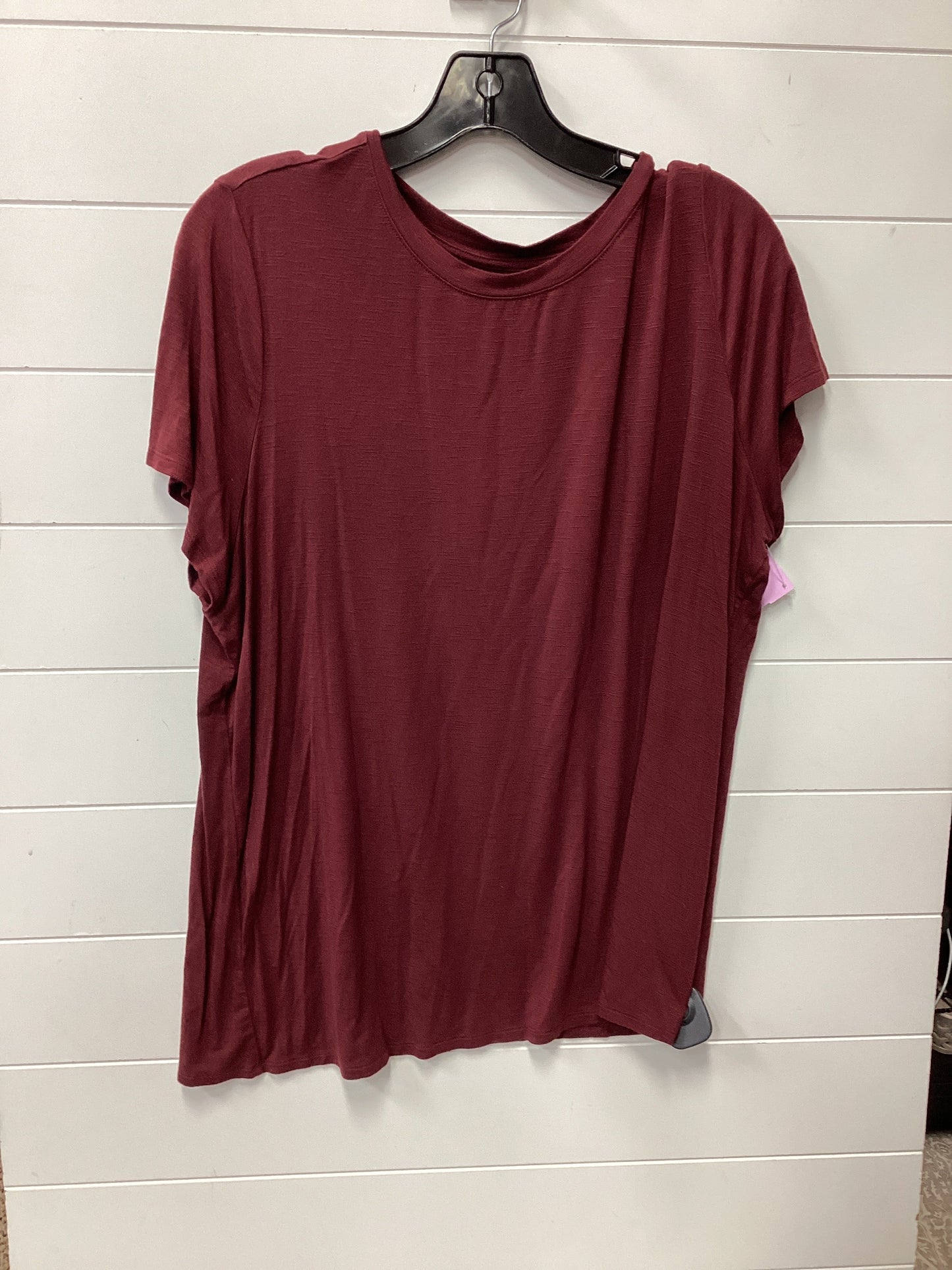 Top Ss By Maurices In Maroon, Size:1X