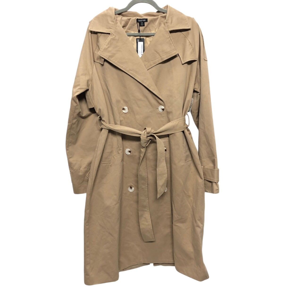 COAT TRENCH COAT by BOOHOO BOUTIQUE In TAN, Size: 6