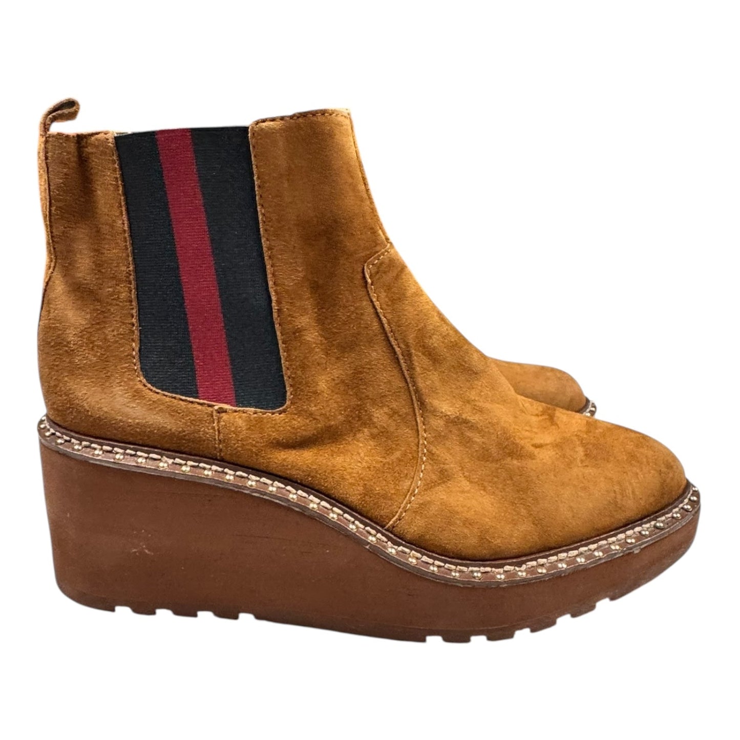 Boots Ankle Heels By Cmc In Brown, Size:8