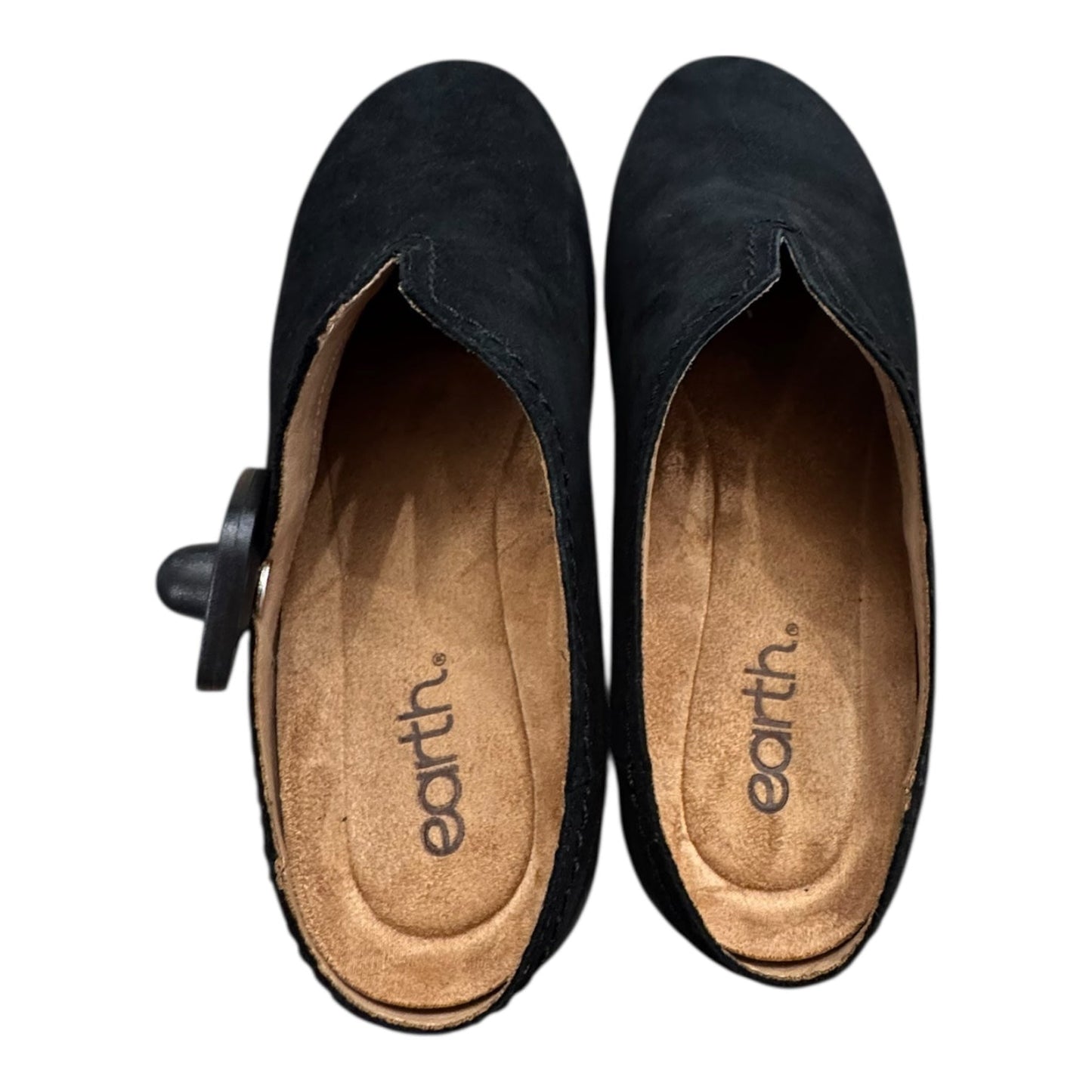 Shoes Heels Block By Earth In Black, Size:7.5