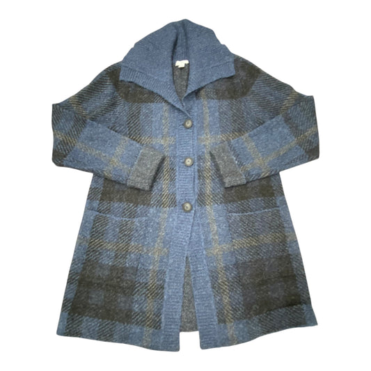 Sweater Cardigan By J. Jill In Black & Blue, Size:S