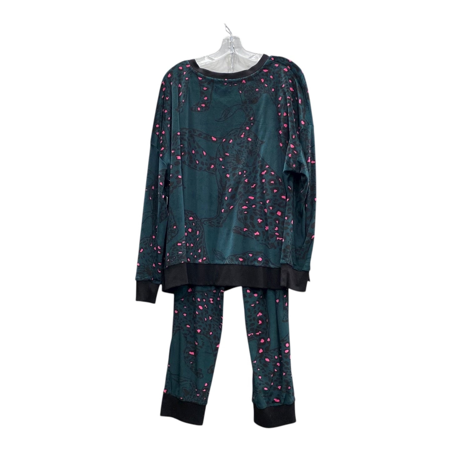 Top 2Pc Ls By Simply Vera In Green, Size:1X