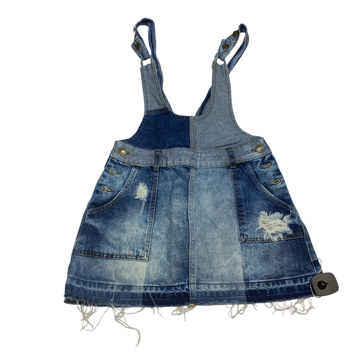 Shortalls By Free People In Blue Denim, Size:Xs