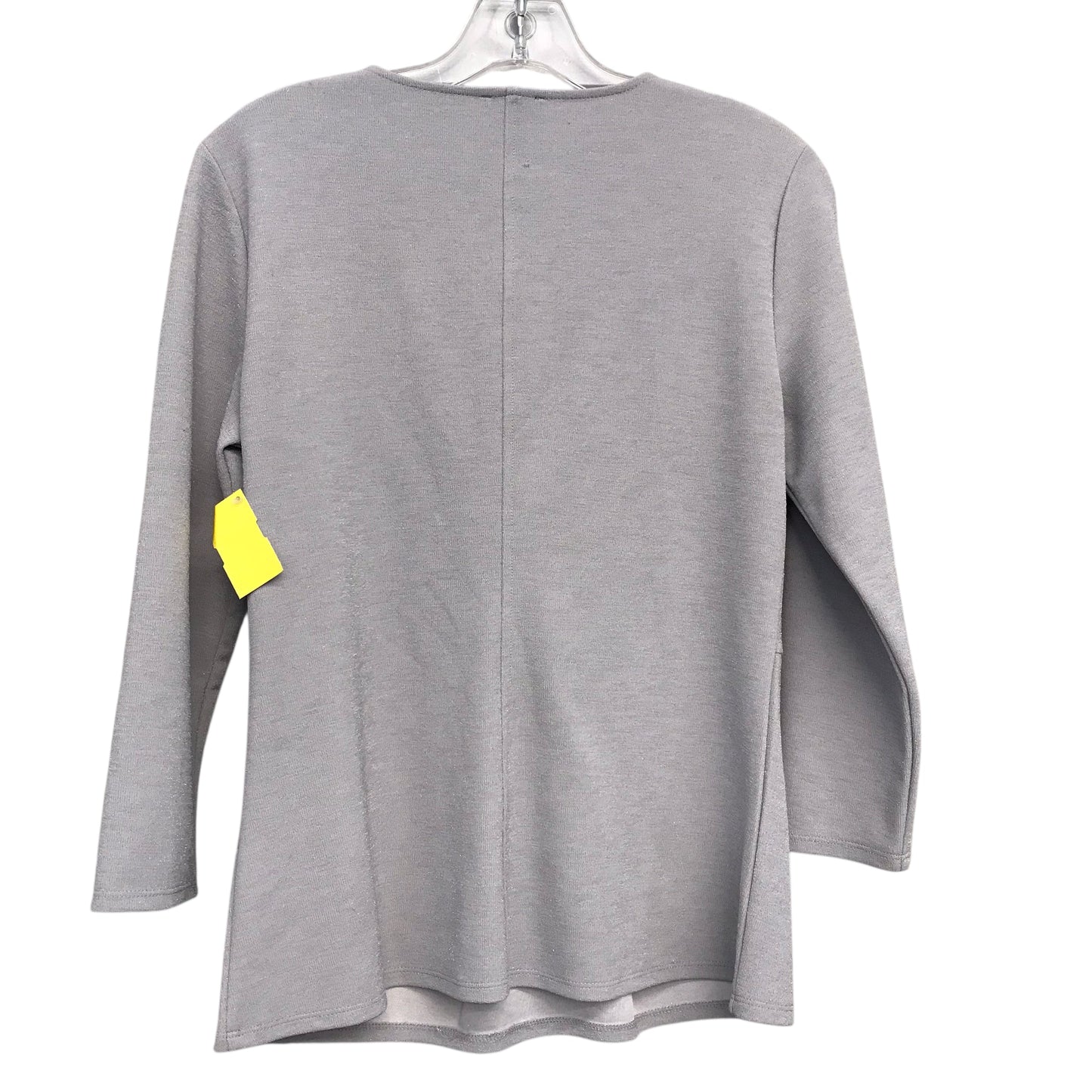 Top 3/4 Sleeve By Ann Taylor In Silver, Size:M