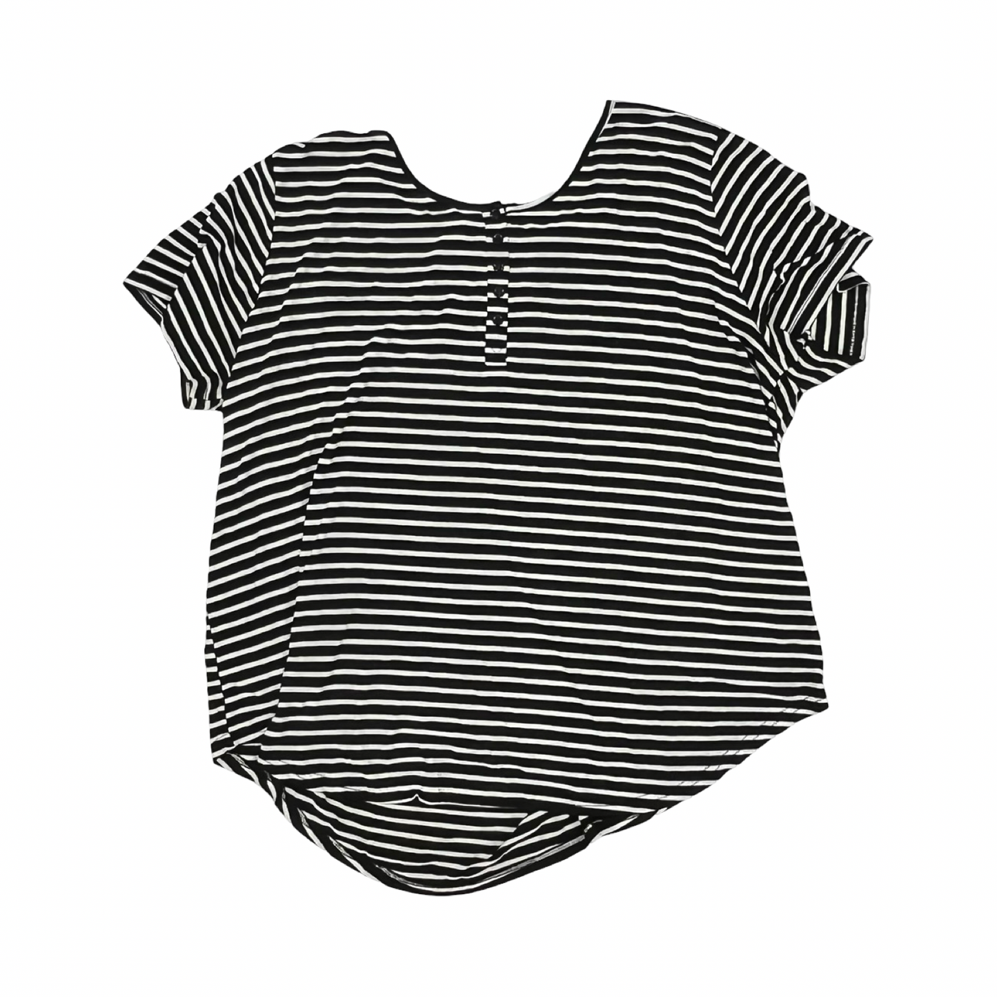 Blouse Ss By Clothes Mentor In Black & White, Size:3X
