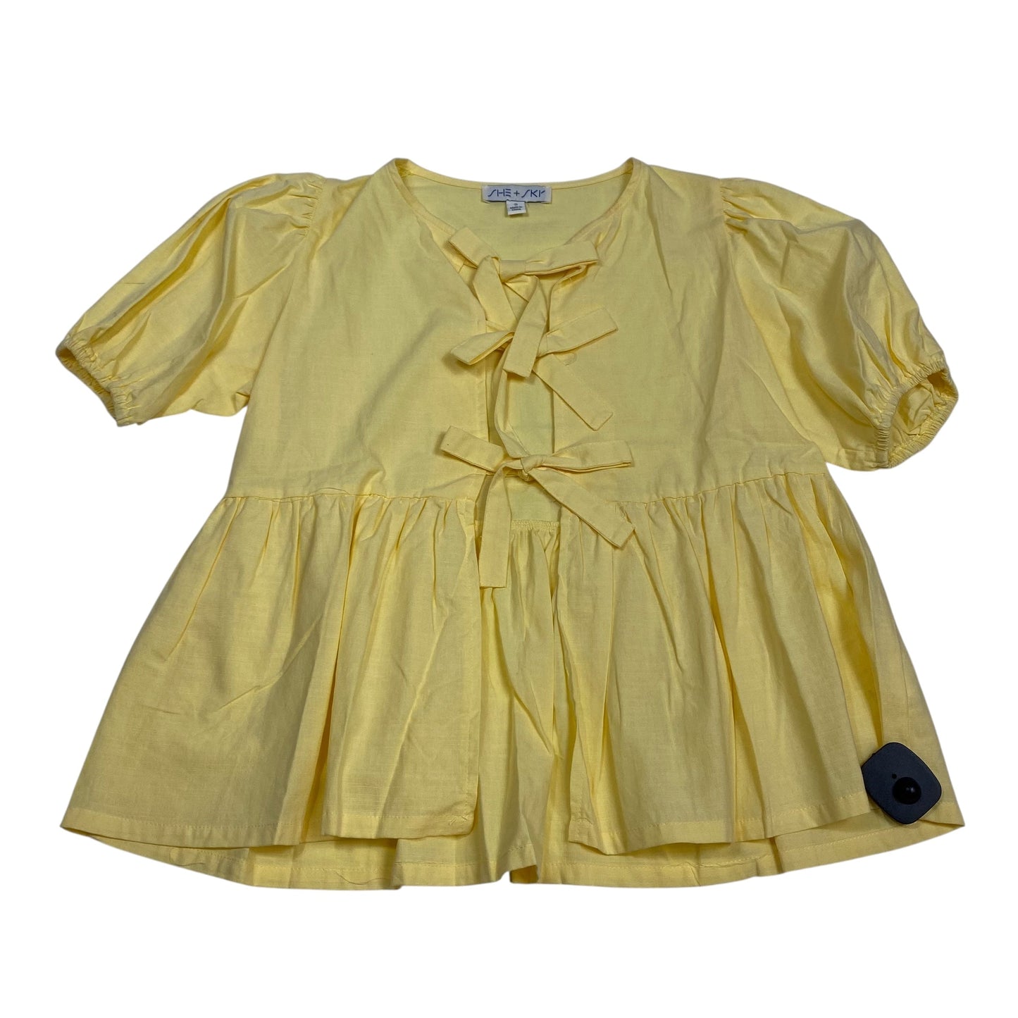 Top Ss By She + Sky In Yellow, Size:S