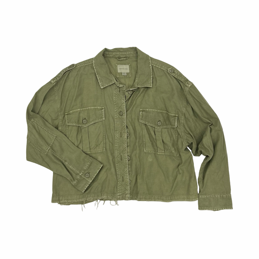 Jacket Denim By American Eagle In Green, Size:Xl