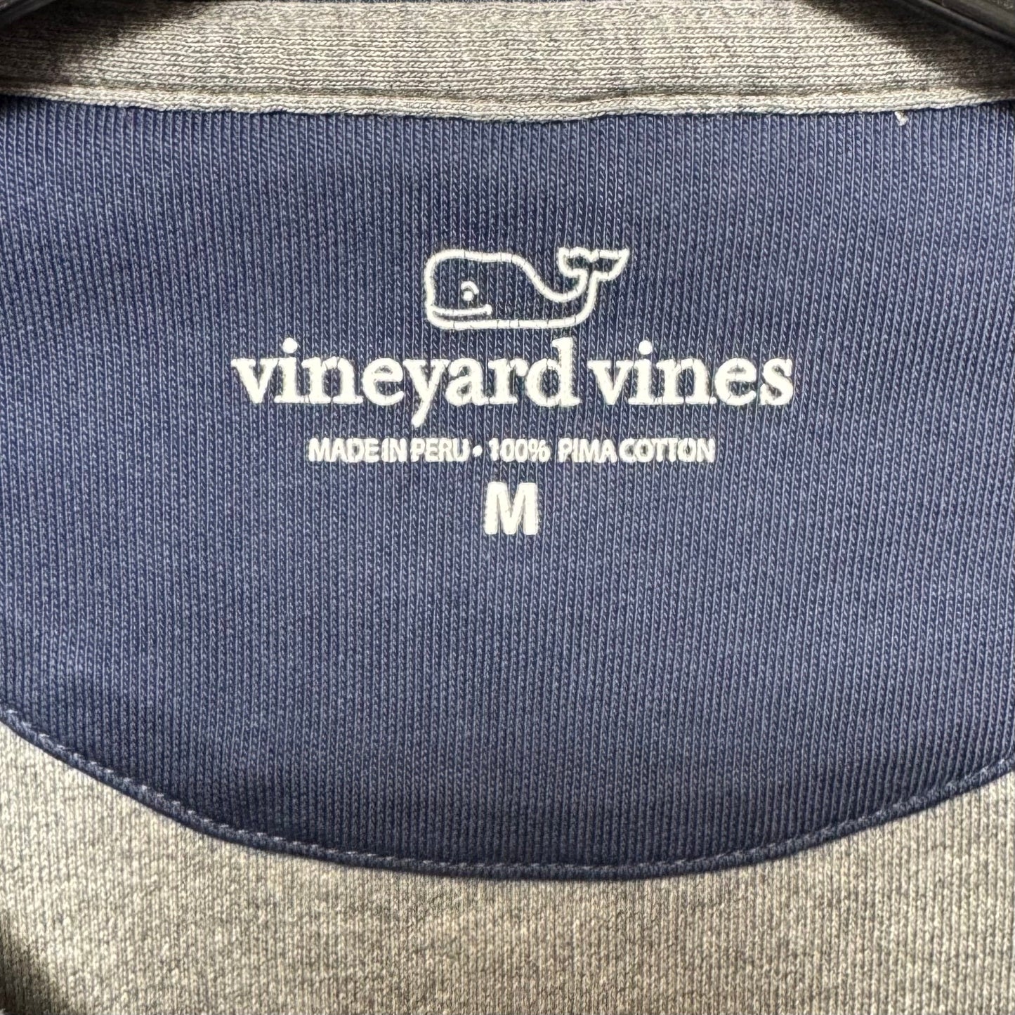 Athletic Sweatshirt Collar By Vineyard Vines In Grey, Size: M